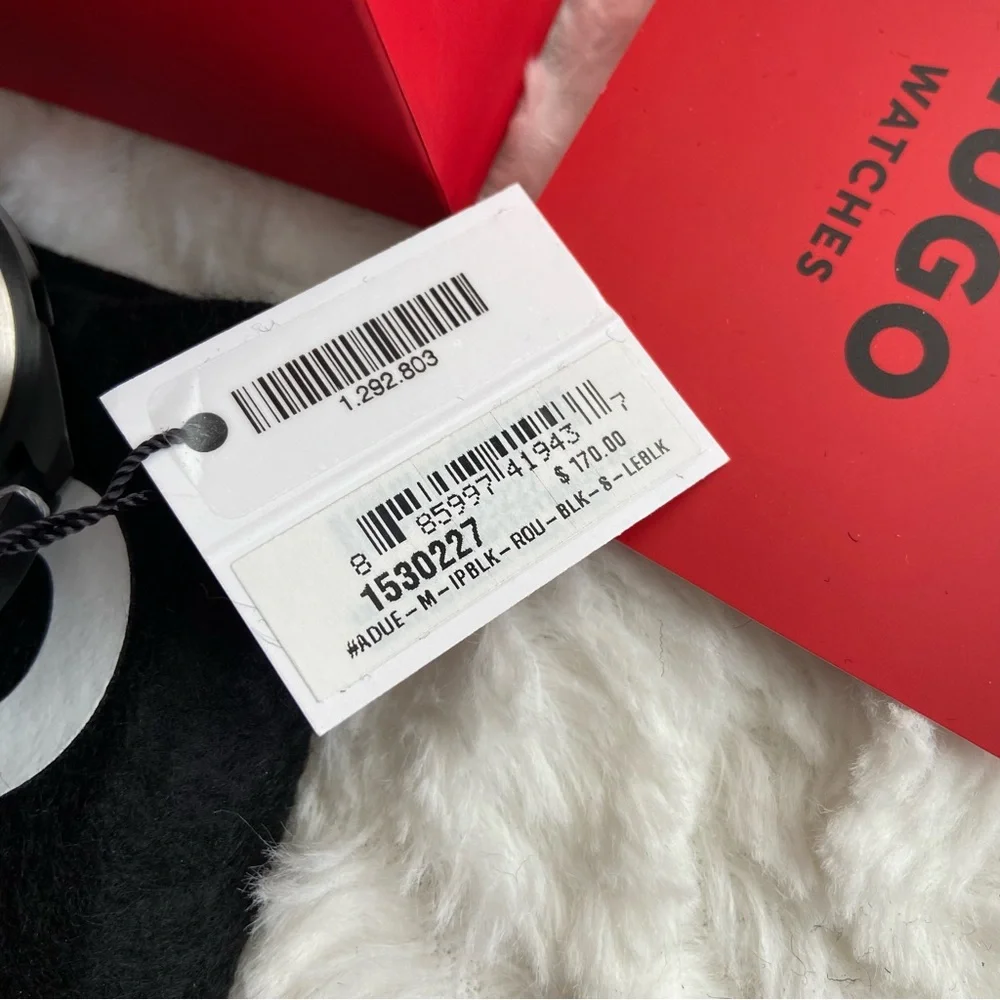NIB HUGO BOSS 1530227 ADVENTURE BLACK DIAL QUARTZ MEN'S WATCH
